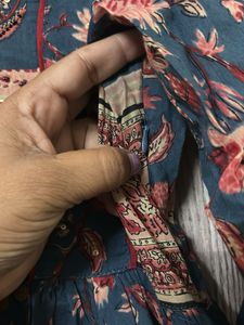 Floral Print Anarkali Kurta