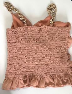 Ruched Chain Strap Top