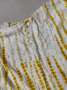 Tie-Dye Top with Lace Detail Coord set