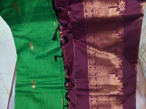Premium Kalyani Cotton Green Saree