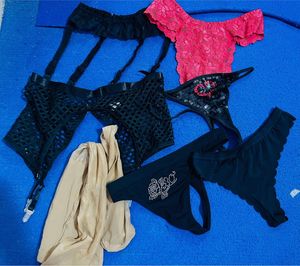 Garter Belt With Thong Stocking