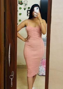 Blush Bodycon Midi Dress