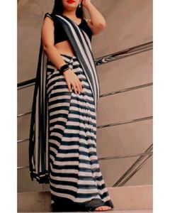 GEORGET BOLLIWOOD PRINT SAREE