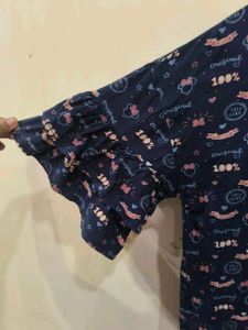 Blue Disney Minnie Mouse Top For Girls.