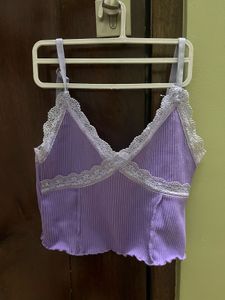 H&amp;M XS lavender top