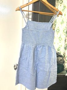 Blue Smocked Sundress