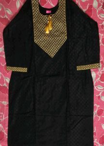 Elegant Black Printed Kurta