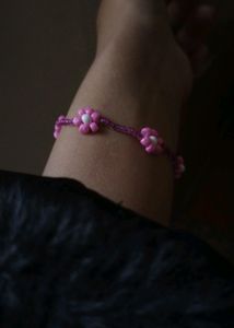 Cute Blue And Black Daisy Bracelet!!