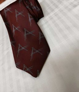 Grace Men Burgundy &#39;A&#39; Pattern Printed Tie