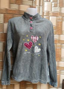 Cozy Grey Fleece Sweater
