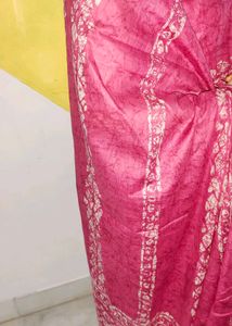 Pink Batik Print Pure Cotton Dupatta