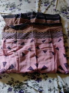 Pink Printed Saree