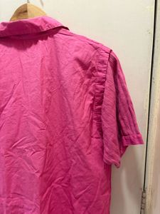 Vintage Pink Button-Up