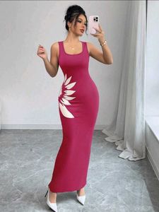Pink Floral Maxi Dress