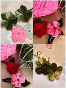 Pair Of Handmade Crochet 🧶 Earrings &amp; Clips