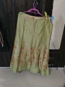 Embroidered Lehenga Skirt With Blouse And Duppata
