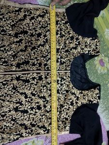 Black Embroidered Kurta With Sharara