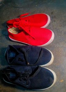 Canvas Casual Shoes - Red & Black - Loot Deal