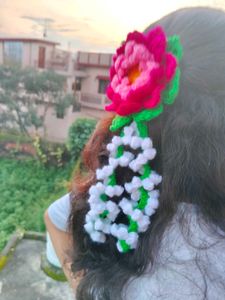 crochet lotus gajra