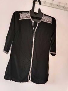 Black Shirt And Short Kurta