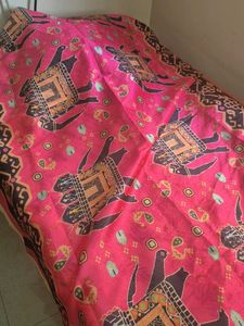 Rani pink printed festive dupatta