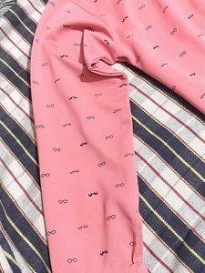 Pink Printed Casual Shirt