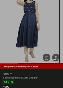 SRISHTI Sequinned Flared Kurta