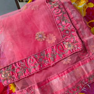 Pink Embroidered Lehenga