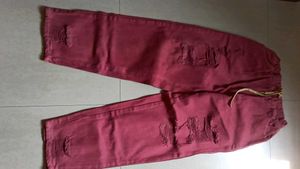 Distressed Hem Jeans