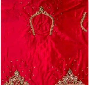 Red Maggam Work Blouse