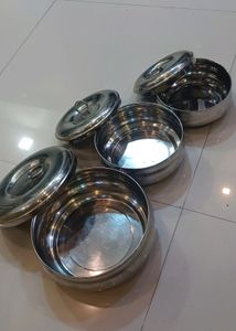 Set If 3 Stainless Steel Casserole Storage
