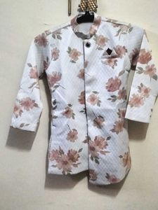 Floral Print Boys Kurta