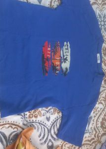 Royal  Blue  Crop T Shirt
