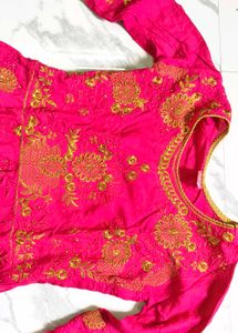Pink Embroidered Kurta