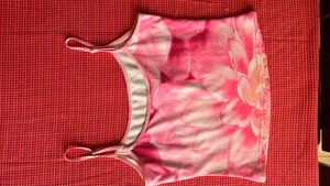 Pink Floral Print Tank Top