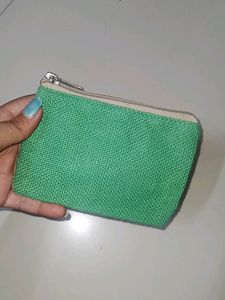 Jute Hand Made Zipper Wallet