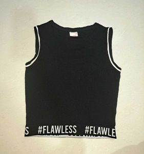 Black Ribbed Tank Top