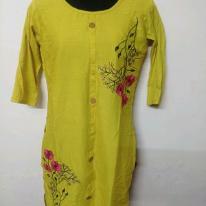 Designer Long Kurta With Embroidery Pattern From Big Bazaar