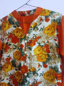 Floral Print Kurti Top