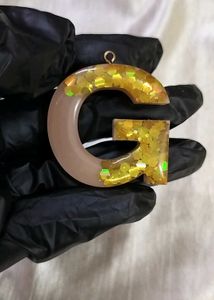 Resin Alphabet Keychain