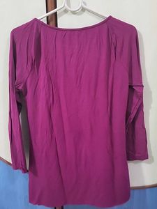 Grace Magenta 3/4th Sleeves Top