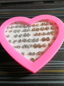 Earring Set With Hair Clips Combo