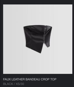 leather bandeau top