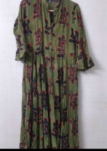 Stitched Dress/gownGreen Color full Length