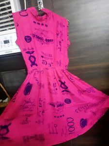 Pink Sleeveless Mini Dress