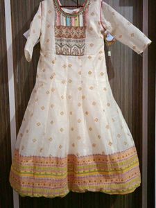 Beautiful Kurti With Lining , Off White Colour