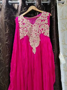 Pink &amp; Gold Embroidered Tunic