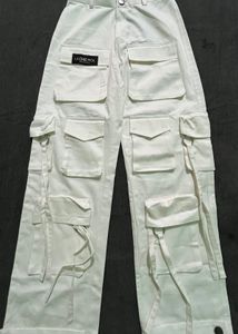 White Cargo Jeans