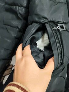 Black Puffer Hooded Jacket