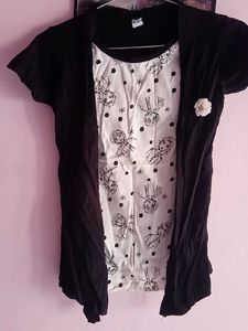 Cute Graphic Print Top